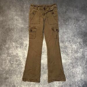 Y2K Wall Flower Low Rise Cargo Flare Bootcut Pants Women's Size 1